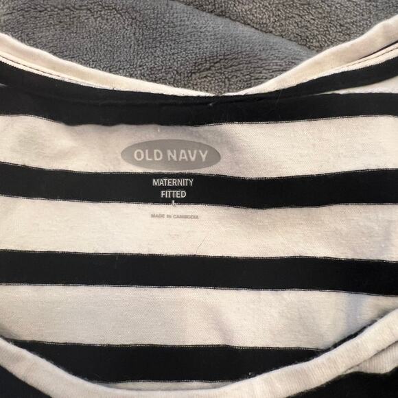 Old Navy Maternity Fitted White Black Dress Size Large - Picture 4 of 12